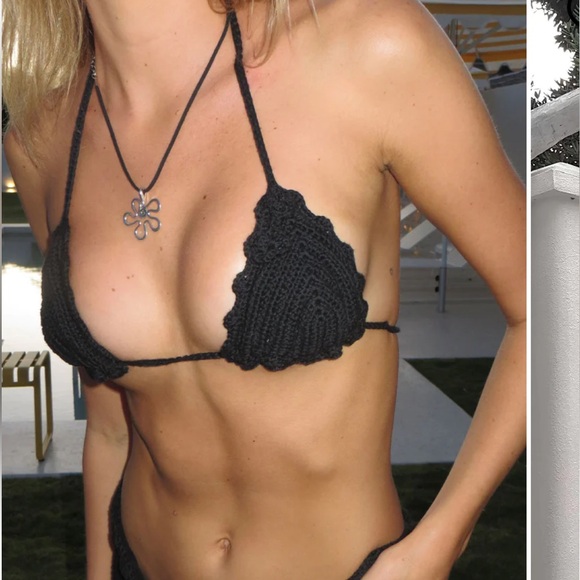 NWT FRANKIES BIKINIS CHLOE CROCHET BIKINI TOP - Picture 2 of 7